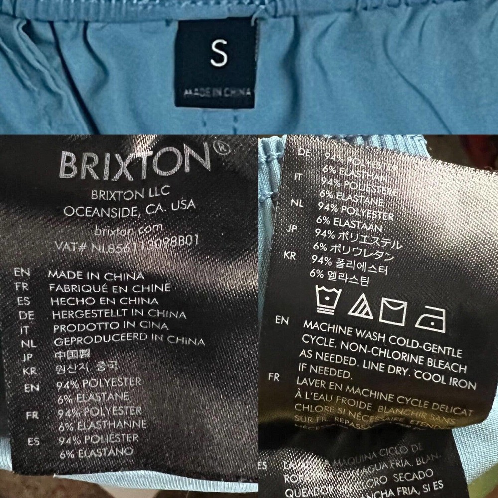 Brixton Mfg Co Men's Tropical Blue & Yellow Swim Trunks Board Shorts Size S - Picture 7 of 11